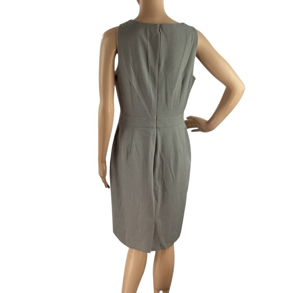 J.Crew Factory Sleeveless Gray Sheath Suiting Dress Size 6 - Picture 5 of 7